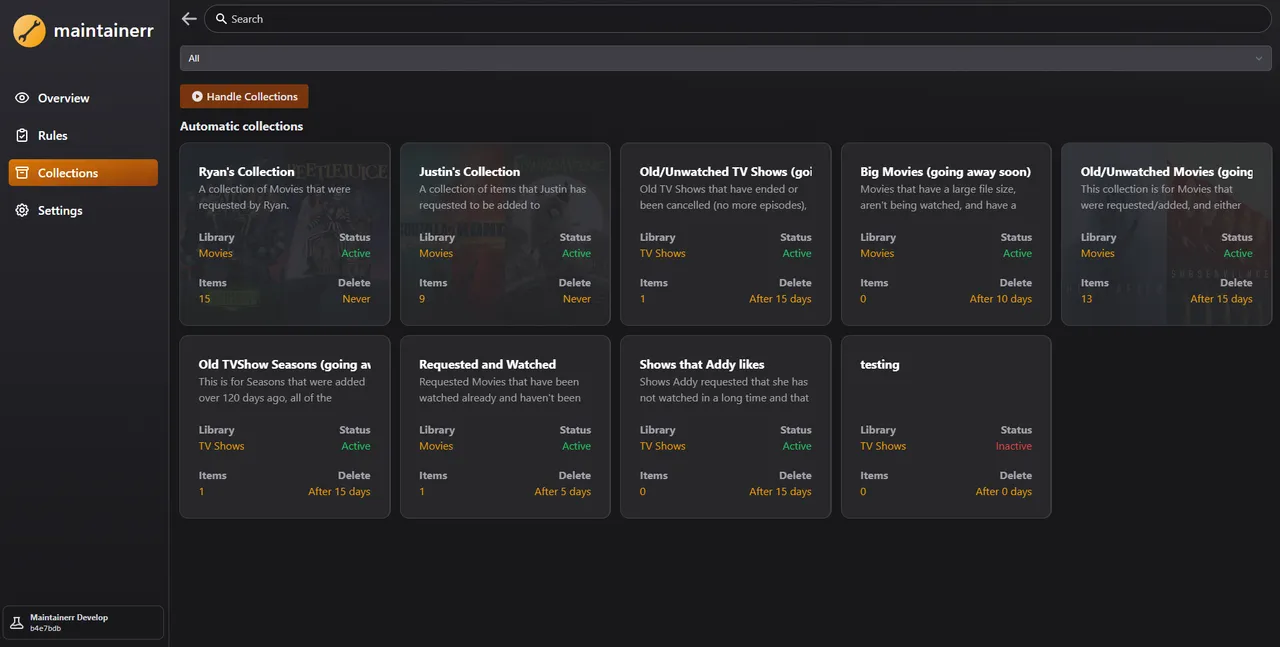 Collections Screenshot