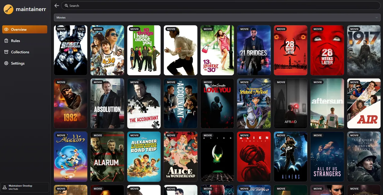 Main Screenshot of Maintainerr