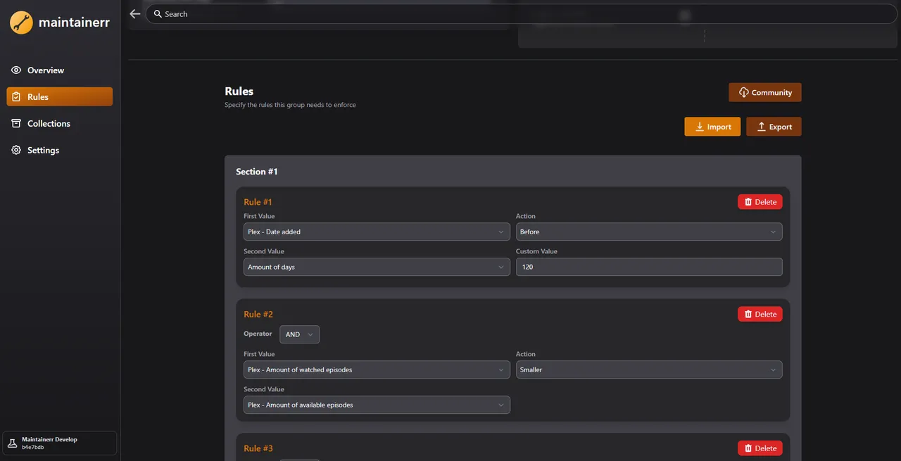 Collections Screenshot